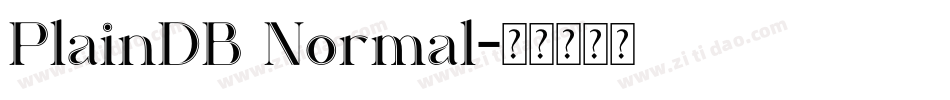 PlainDB Normal字体转换